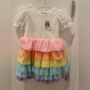 Lola + The Boys Rainbow Ruffle Dress